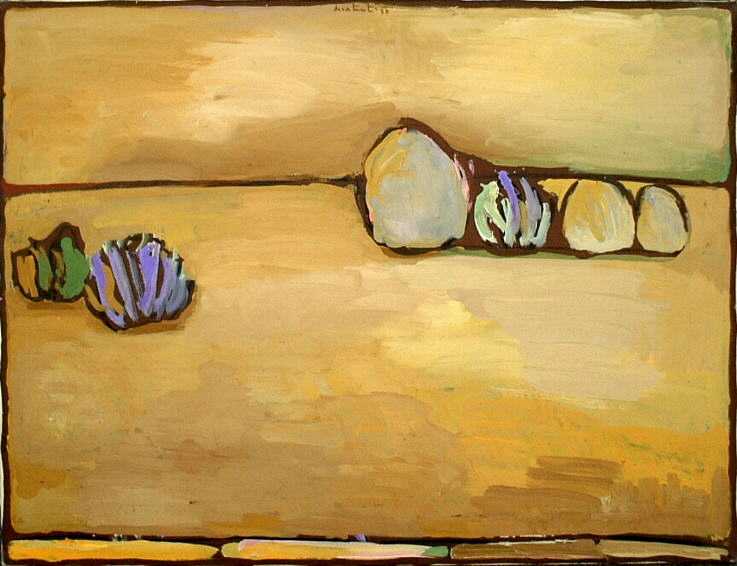 Terreno con rocce e cespugli, 1970