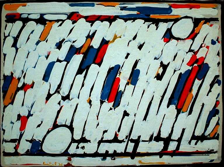 Terreno con roccia e vegetazione a bande oblique, 1975